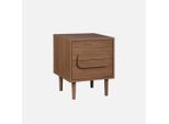 Comodino Vintage Effetto Legno 2 Cassetti, Noce