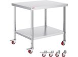 Tavolo Da Lavoro 91 X 76 X 82 Cm Tavolo Da Lavoro Per Catering In Acciaio Inox Circa 160 Kg Per Capacità Di Carico Tavolo Per Preparazione Cibi Tavolo Da Lavoro Commerciale Per Cucina Bar Restaurantar 4 Piedini Regolabili