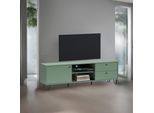 Mobile Porta Tv Aldo1 Con Anta Cassetti E Vano A Giorno 182X40X50,1H Colore Verde