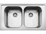 Lavello Incasso 2 Vasche 86X50 Smeg LP8622 Inox Spazzolato