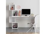 Scrivania Con Libreria Balance 153,5X60X140 Colore Bianco