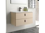 Mobile Bagno Sospeso Colore Cappuccino 2 Cassetti Invicta 80X45X48H