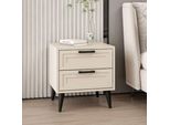 Comodino Prime 2 Cassetti Colore Cashmere 50X45X52H – Eleganza E Funzionalità