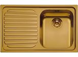 Lavello Incasso 1 Vasca E Gocciolatoio Sinistro 79X50 Smeg SP791SOT Ottone