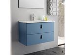 Mobile Bagno Sospeso Colore Blu 2 Cassetti Invicta 60X45X48H