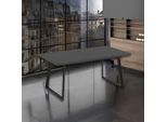 Tavolo Allungabile Lavinya Piano Ossido E Gambe In Metallo Nero 170X90X75H