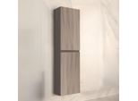 Colonna Pensile Sospesa Bagno Colore Rovere Grigio Londres 2 Ante 35X31X150H