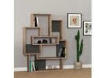 Libreria Design Barce 101X22X132H Colore Rovere