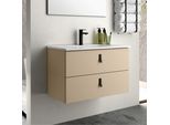 Mobile Bagno Sospeso Colore Cappuccino 2 Cassetti Invicta 60X45X48H