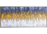 Quadro Olio Su Tela 120X60 Cornice Colore Oro QUADRO1