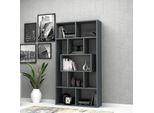 Libreria Face 90X30X170H Cm Colore Grigio Cemento