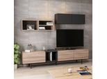 Parete Attrezzata Diany 195 Colore Rovere Antracite