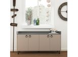 Madia 4 Ante Dea 140X36X80 H Colore Tortora Antracite
