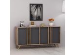 Madia 4 Ante Rilla 160 Colore Antracite Noce