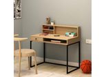 Scrivania Con Cassetto Nasus Colore Rovere Nero