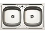 Lavello Incasso Cucina Acciaio 86X50 Due Vasche MP862V
