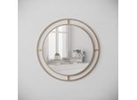Specchio Rotondo Con Doppia Cornice Bubble In Metallo Colore Oro