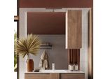 Specchio Bagno Con Pensile E Lampada Led Salemi 100X110H Colore Rovere Mercure