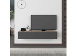 Mobile Porta Tv Sospeso Ante A Ribalta Francy Colore Rovere Antracite