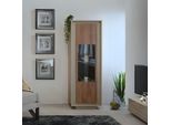 Vetrina Con Anta Open 67X40X197H Colore Noce Mercure E Cashmere