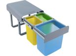 Pattumiera Estraibile 3 Contenitori Ekko9099 Colori Vari