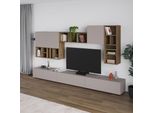 Parete Attrezzata Tortora Noce Big 300X32.5X192H