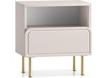 Selsey Loppa - Comodino Con Cassetto E Scomparto, Beige Cashmere, 50 Cm