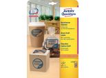 Avery Zweckform Etichette Marroni Naturali, 63,5 X 42,3 Mm, Ovali