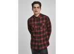 Urban Classics - Orlo A Quadri Flanell Schwarz / Rot - Xxl
