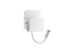 Applique Moderna Probe Metallo Bianco 2 Luci 9W 3000K Luce Calda
