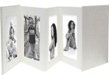 Leporello In Lino Grigio Per 8 Foto 10X15 Cm