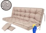Hobbygarden Cuscino Per Panchina Cuscino Per Panca Da Giardino Cuscino Per Dondolo Cuscino Per Pavimento Cuscino Per Altalena Da Esterno / Interno - Pola - 120 Cm - Beige