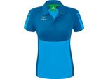 Erima FußBall Six Wings Poloshirt Damen Curacao Mykonos Gr 40