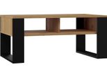 Tavolino Da Soggiorno Con Scaffale Lauren 3 - Rovere Artisan / Nero