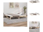 Vidaxl Letto Da Giorno Allungabile 2X(80X200) Cm In Legno Di Pino Massiccio - Letti E Strutture Letto