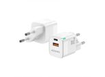 Caricabatterie Da Parete Aisens ASCH-20W2P002-W/ 1Xusb Type-C/ 1Xusb/ 20W