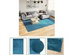 The Living Store Tappeto Oviedo A Pelo Corto Turchese 200X280 Cm
