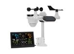 Stazione Meteo 7 In 1 Stazione Meteo Wireless - Sensore Esterno - Display A Colori Da 7,5" - Orologio Atomico Rcc - Direzione Del Vento - Velocità Del Vento - Pressione Dell'aria - Temperatura Interna/Esterna - Umidità - Fasi Lunari"