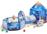 Regalo Per Bambini - Tenda Da Gioco E Tunnel A Razzo Blu - Bambini E Bambine, Bambini Piccoli
