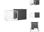 Vidaxl Gabbia Per Conigli Antracite 200X91X100 Cm Acciaio Zincato - Habitat E Recinti Per Piccoli Animali