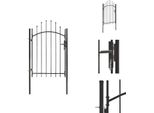 Vidaxl Cancello Da Giardino In Acciaio 1 X 2 M Nero - Cancelli Da Giardino