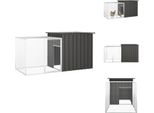 Vidaxl Gabbia Per Polli Antracite 200X91X100 Cm Acciaio Zincato - Habitat E Recinti Per Piccoli Animali