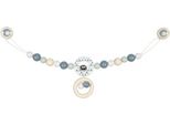 Catena Per Carrozzina Heimess Blu - Giocattolo In Legno Con Clip 40 Cm