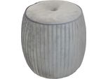 Hocker Home Affaire, Grau, B:46Cm H:47Cm T:46Cm, Samtbezug 100% Polyester, Hocker, Hocker