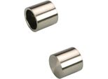 Gardinenstangen-EndstüCk Liedeco "Cap", Silber (Edelstahlfarben), L:2Cm Ø:1,6Cm, GardinenstangenendstüCke, Gardinenstangen-EndstüCk, FüR Gardinenstangen Ø 16 Mm