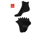 Sneakersocken Bench., Herren, Gr. 35-38, Schwarz (6X Schwarz), Baumwollmischung, Unifarben, Elastisch, Socken Sneakersocken, Mit Feiner Mesh Konstruktion Und MittelfußGummi