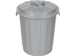 Ok 1021316000000 Portarifiuti "Maxi Bin"" Con Coperchio 23 Litri Argento"