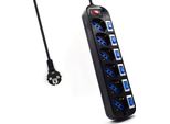 Ewent Ew3851 6 Prese Multiple 1,5 M Nero Taglia Unica / Spina Ue Nera Taglia Unica