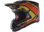 Casco Supertech S-M10 Carbon META2, Alpinestars (Nero/Giallo/Arancio Lucido, Taglia Xl)