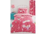 Elfe - Set Di Biancheria Da Letto AG1580 (Letto Singolo) (Rosa/Bianco)